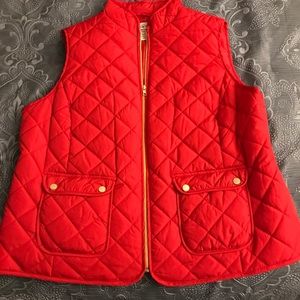 Red St John's Bay quilted vest